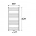 KORADO KORALUX RONDO Exclusive - M Koupelnový radiátor KRXM 1220.450 chrom KRX12200450M27