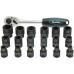 MAKITA E-30069 Sada nástrčných klíčů čtyřhran 1/2" IMPACT BLACK 19 ks v plastové krabičce