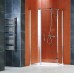 RONAL PL51 Pur Light pětiúhelník s dveřmi 90cm, vpravo, aluchrom/čiré PL51D60905007