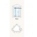 RONAL PL51 Pur Light pětiúhelník s dveřmi 90cm, vpravo, aluchrom/čiré PL51D60905007