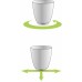 PLASTKON Dekorativní květináč Ella Twist'n'Roll 40 cm matná hráškově zelená