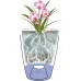 PLASTKON Dekorativní květináč Orchid 15 cm transparentní oranžová