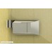 RONAL PL Pur Light jednokřídlé dveře + pevná stěna, 80cm, vlevo, aluchrom/čiré PLG08005007