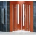 RONAL PLR Pur Light čtvrtkruh s dvoukřídlými dveřmi, 80cm, R50mm aluchrom/čiré PLR508005007