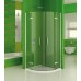 RONAL PLR Pur Light čtvrtkruh s dvoukřídlými dveřmi, 80cm, R50mm aluchrom/čiré PLR508005007