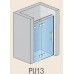 RONAL PU13 Pur jednokřídlé dveře+stěna, L-kování, 2m, levé, chrom/čiré sklo PU13GSM11007