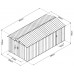Riwall PRO RMCG 20x10 Anthracite - garáž 6 x 3 m se sedlovou střechou antracit CG-K2010