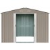 Riwall PRO RMSA 12x10 Brown - zahradní domek kovový 3 x 3,7 m SD-X1210-H170C-B