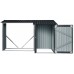 Riwall PRO RMWS 3x9 Anthracite - přístřešek na dřevo s kůlnou 2,7 x 1,6 m WS-XDB-E-A