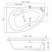 ROLTECHNIK Asymetrická rohová vana HARMONIA (L)- 1600x950 9820000