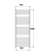 KORADO KORALUX RONDO Comfort Koupelnový radiátor elektrický KRTE 1500.600 white RAL9016