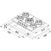 FRANKE CRYSTAL WHITE FHCR 705 4G TC WH C plynová varná deska 106.0052.054
