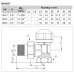 Termostatický ventil 1/2" rohový M 30 x 1,5 s přednastavením