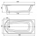 Vagnerplast EBONY vana 160x75x42 VPBA160EBO2X-01/NO