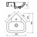 AQUALINE VITROYA keramické umyvadlo rohové 46x46cm VT145