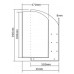 AQUALINE WEGA zrcadlo 65x90cm, s policemi 65028