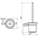 Výprodej RAVAK CHROME CR 410.00 držák s nádobkou a WC štětkou (sklo) X07P196