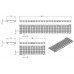 ACO Drainlock V/X150 - B125, mřížkový rošt Q+ 0,5 m, pozinkovaná ocel 133602