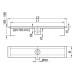 ACO ShowerDrain E žlab 800 mm, bez roštu, boční odtok vysoký 9010.55.39