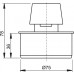 ALCAPLAST Přivzdušňovací hlavice průměr 75mm APH75