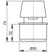 ALCAPLAST Přivzdušňovací hlavice průměr 50mm APH50