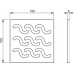 ALCAPLAST Designová mřížka 102 × 102 × 5 nerez MPV002