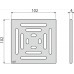 ALCAPLAST Mřížka pro nerezové vpusti 102×102 mm nerez MPV012