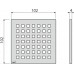 ALCAPLAST Mřížka pro nerezové vpusti 102×102 mm nerez MPV014