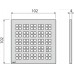 ALCAPLAST Mřížka pro nerezové vpusti 102×102 mm nerez MPV015