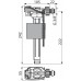 ALCAPLAST Napouštěcí ventil boční kovový závit pro plastové nádržky předs. moduly A160P-3/8"
