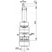 ALCAPLAST Vypouštěcí ventil pro nízko položenou nádržku UNI DUAL A07