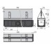 ALCAPLAST Štěrbinový venkovní žlab symetrický 160 mm z nerezu AVZ101-R324