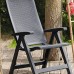 VÝPRODEJ ALLIBERT MONTREAL zahradní židle polohovací 2 ks, 63 x 67 x 111 cm, grafit 17201891 POUZE 1 KUS!