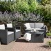 ALLIBERT ARICA Zahradní stolek, 79 x 59 x 42 cm, umělý ratan, hnědý 17200570