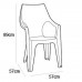 ALLIBERT DANTE Zahradní židle s vysokým opěradlem, 57 x 57 x 89 cm, grafit 17187057