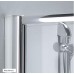 RONAL PL Pur Light jednokřídlé dveře + pevná stěna, 80cm, vlevo, aluchrom/čiré PLG08005007