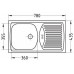 ALVEUS BASIC 150 kuchyňský dřez nerez, 780 x 435 mm, dekor 1009298