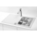 ALVEUS KARAT 10 kuchyňský dřez nerez/sklo, 860 x 500 mm, pravý, bílá 1103658