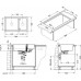 ALVEUS Cubo 50 dřez Algranit, 780 x 500 mm, espresso 1088560