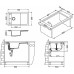 ALVEUS FORMIC 30 kuchyňský dřez granitový, 760 x 500 mm, beton