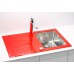 ALVEUS Karat 10 kuchyňský dřez nerez/sklo, 860 x 500 mm, červená Karat10/ROT