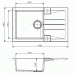 ALVEUS Rock 130 granitový kuchyňský dřez 780x480 mm, oat