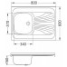 BAZAR ALVEUS CLASSIC 30 UNI celoplošný dřez nerez, 800 x 600 mm 1095618 POŠKOZENÝ!!