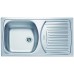 ALVEUS Basic 150 kuchyňský dřez satin, 780x435 mm, 1009158, otvor pro baterii viz. foto