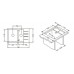 ALVEUS Cubo 40 dřez Algranit, 780 x 500 mm, terra 1054724