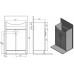 AQUALINE SIMPLEX ECO 55 umyvadlová skříňka včetně umyvadla 53x83,5x30,7cm SIME550