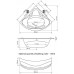 ARTTEC Massage FLAT 140x140 Hydro a air masážní akrylátová vana PAN00746