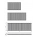 ISAN ARUBA DOUBLE HORIZONTAL koupelnový radiátor antracit (S 02) 576/1800 DARD 0576 1800 61