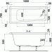 Gustavsberg LOGIC vana 160x70 klasická BA167LOG2W-01
