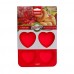 BANQUET Silikonová forma 6ks srdce střední 24,5x17,5x3 cm Culinaria red 3120160R